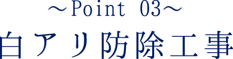 〜Point 03〜白アリ防除工事